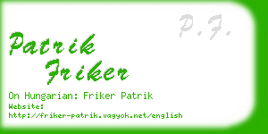 patrik friker business card